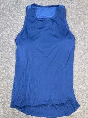 SheBird The Flawless High Neck Tank with Built-in Bra Blue Size 4